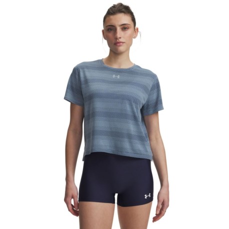 Under Armour T-Shirt Running Ua Velociti Blu Wind Donna