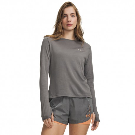 Under Armour Maglia Running Wool Regulator Clay Verde Titanium Donna