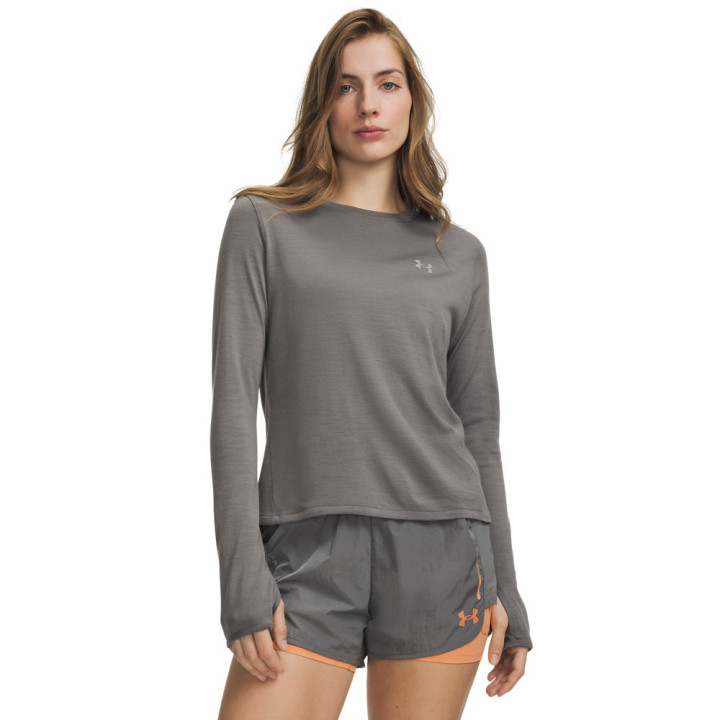 Under Armour Maglia Running Wool Regulator Clay Verde Titanium Donna