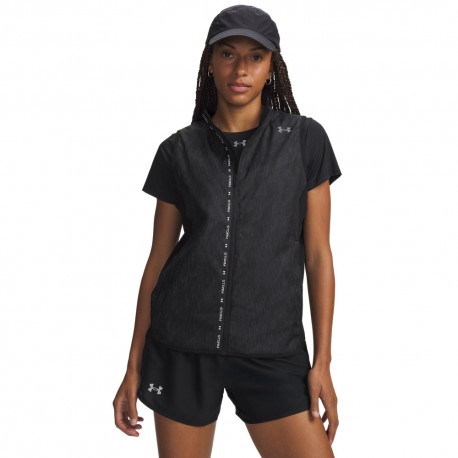 Under Armour Gilet Running Ua Velociti Cstorm Ultimate Nero Donna