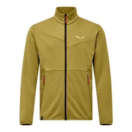 Salewa Felpa In Pile Puez Cammino Olive Oil Uomo