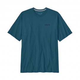 Patagonia T-Shirt Trekking P-6 Logo Responsabili-Tee Glacial Blue Uomo