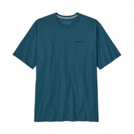 Patagonia T-Shirt Trekking P-6 Logo Responsabili-Tee Glacial Blue Uomo