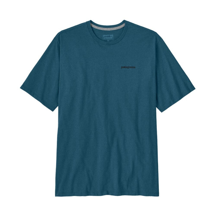 Patagonia T-Shirt Trekking P-6 Logo Responsabili-Tee Glacial Blue Uomo