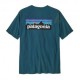 Patagonia T-Shirt Trekking P-6 Logo Responsabili-Tee Glacial Blue Uomo