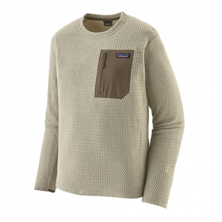 Patagonia Felpa In Pile R1 Air Crew Pelican Uomo