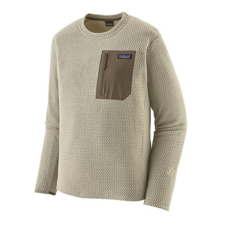 Patagonia Felpa In Pile R1 Air Crew Pelican Uomo