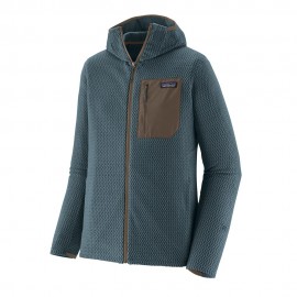 Patagonia Felpa In Pile R1 Air Full-Zip Hoody Summit Blue Uomo