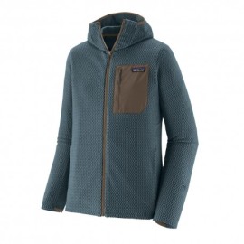 Patagonia Felpa In Pile R1 Air Full-Zip Hoody Summit Blue Uomo