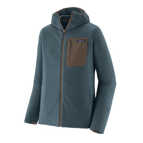 Patagonia Felpa In Pile R1 Air Full-Zip Hoody Summit Blue Uomo