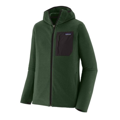 Patagonia Felpa In Pile R1 Air Full-Zip Hoody Treeline Verde Uomo