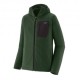 Patagonia Felpa In Pile R1 Air Full-Zip Hoody Treeline Verde Uomo
