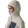 Patagonia Felpa In Pile R1 Air Full-Zip Hoody Birch Bianco Donna
