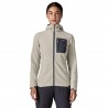 Patagonia Felpa In Pile R1 Air Full-Zip Hoody Birch Bianco Donna