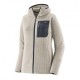 Patagonia Felpa In Pile R1 Air Full-Zip Hoody Birch Bianco Donna