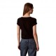 Calvin Klein Cropped T-Shirt Rib Nero Donna