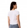 Calvin Klein Cropped T-Shirt Rib Bianco Donna
