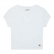 Calvin Klein Cropped T-Shirt Rib Bianco Donna