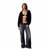 Calvin Klein Felpa Con Cerniera Monogram Nero Donna