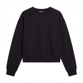 Calvin Klein Maglia Maniche Lunghe Girocollo Monogram Nero Donna