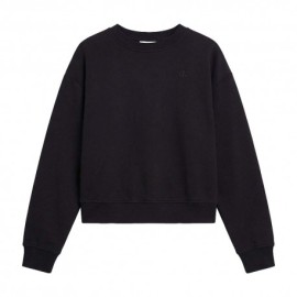 Calvin Klein Maglia Maniche Lunghe Girocollo Monogram Nero Donna