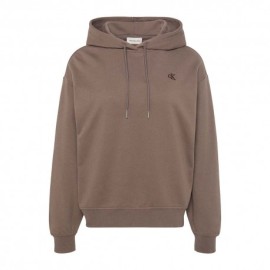 Calvin Klein Felpa Con Cappuccio Monogram Grigio Donna
