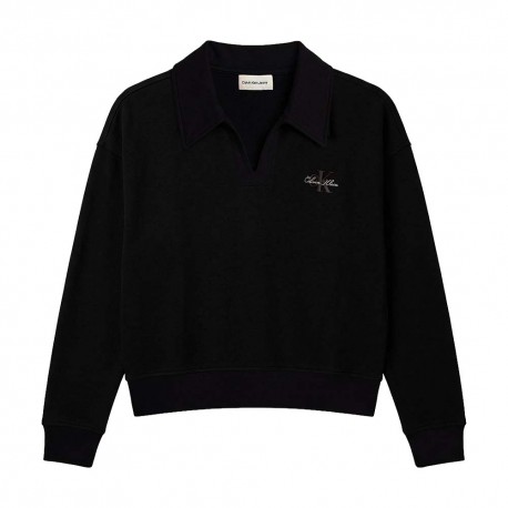 Calvin Klein Felpa Logo Nero Donna