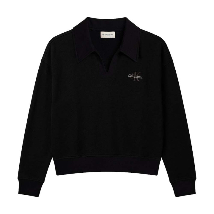 Calvin Klein Felpa Logo Nero Donna
