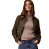 Calvin Klein Maglia Maniche Lunghe Girocollo Logo Piccolo Beige Donna