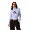 Calvin Klein Maglia Maniche Lunghe Dolcevita Big Logo Azzurro Donna