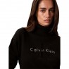 Calvin Klein Maglia Maniche Lunghe Dolcevita Big Logo Nero Donna