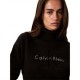 Calvin Klein Maglia Maniche Lunghe Dolcevita Big Logo Nero Donna