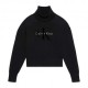 Calvin Klein Maglia Maniche Lunghe Dolcevita Big Logo Nero Donna