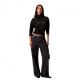 Calvin Klein Maglia Maniche Lunghe Dolcevita Big Logo Nero Donna