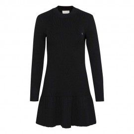 Calvin Klein Mock Neck Dress Nero Donna