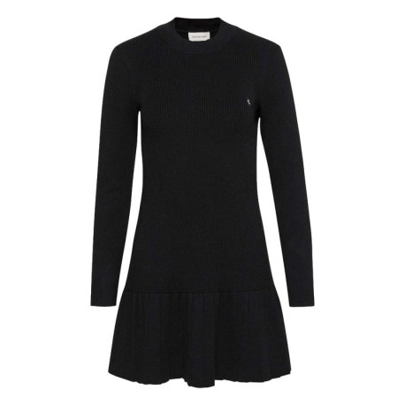 Calvin Klein Mock Neck Dress Nero Donna