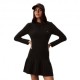 Calvin Klein Mock Neck Dress Nero Donna