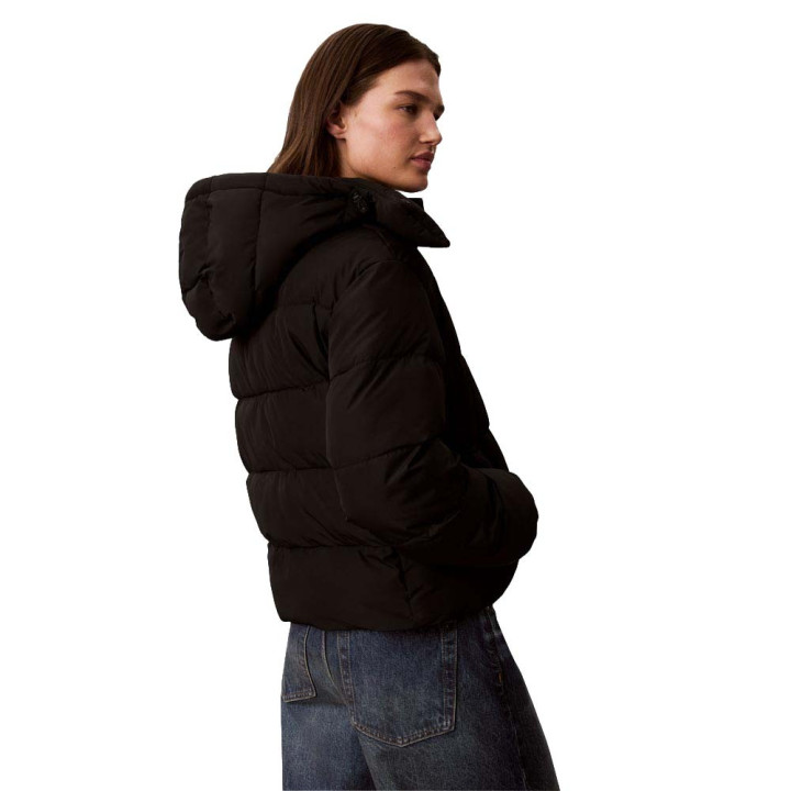 Calvin Klein Piumino Puffer Monologo Shorts Nero Donna