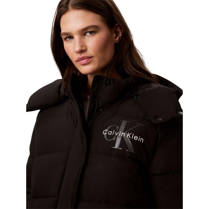 Calvin Klein Piumino Puffer Monologo Shorts Nero Donna
