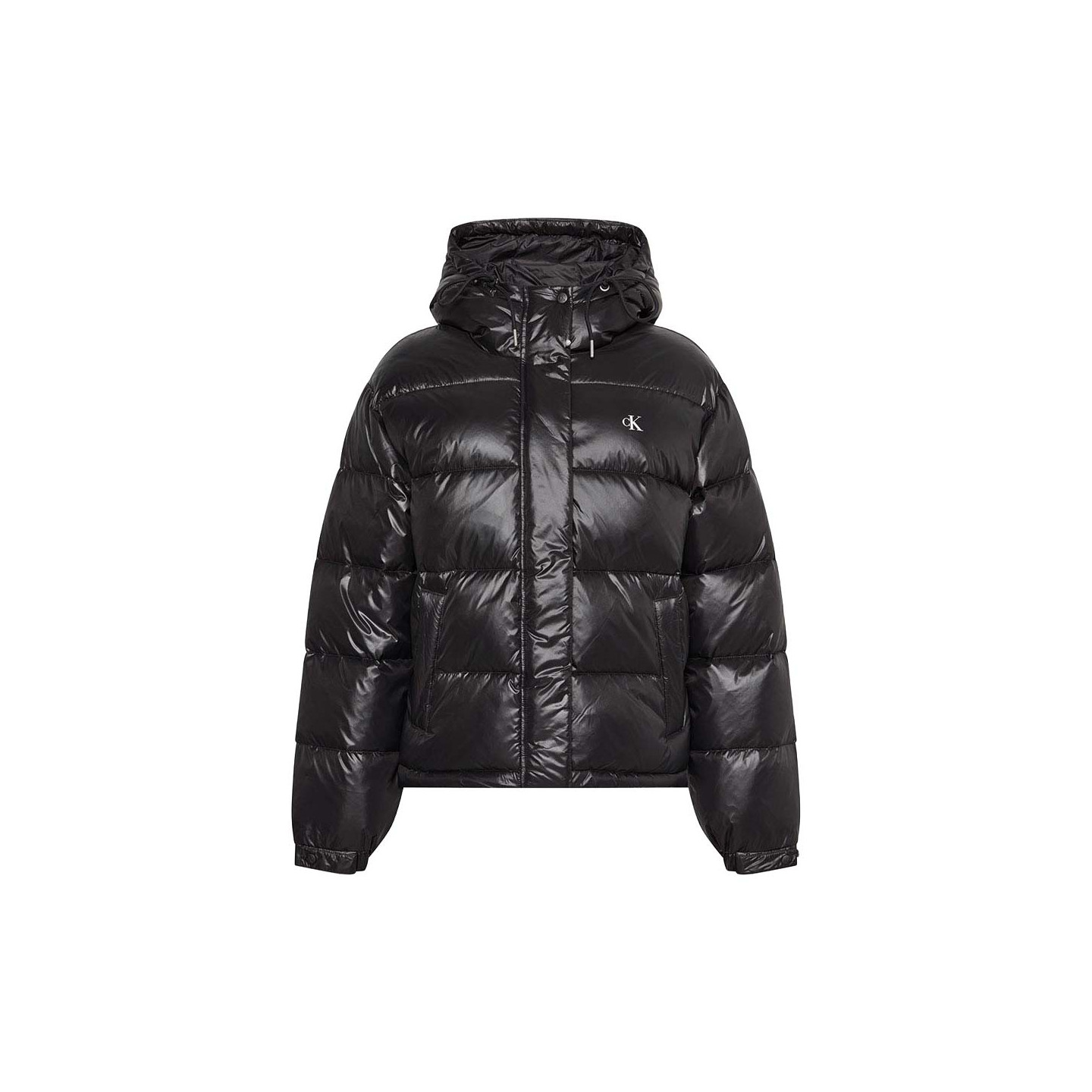 Calvin Klein Donna Nero Donne, Giacche Invernali, Giacca Lunga In Nylon (S) - Immagine 2