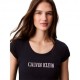Calvin Klein T-Shirt Logo Varsity Nero Donna