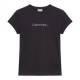 Calvin Klein T-Shirt Slim Fit Heart Logo Nero Donna