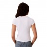 Calvin Klein T-Shirt Slim Fit Heart Logo Bianco Donna