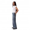 Calvin Klein T-Shirt Slim Fit Heart Logo Bianco Donna