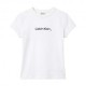 Calvin Klein T-Shirt Slim Fit Heart Logo Bianco Donna