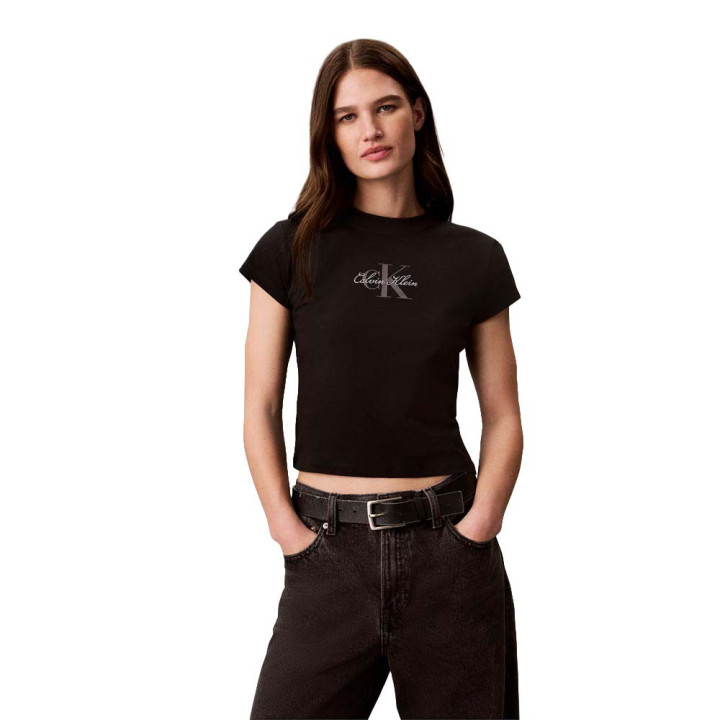 Calvin Klein T-Shirt Logo Nero Donna