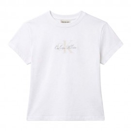 Calvin Klein T-Shirt Logo Bianco Donna