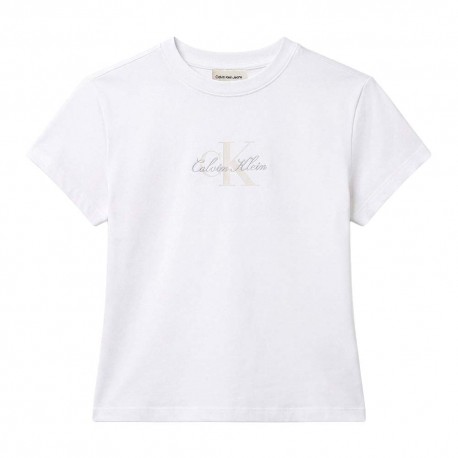 Calvin Klein T-Shirt Logo Bianco Donna