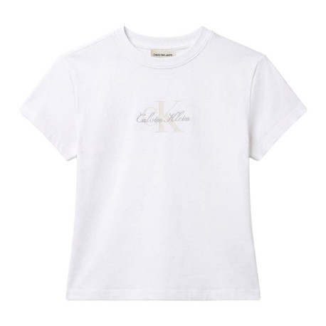 Calvin Klein T-Shirt Logo Bianco Donna