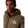 Calvin Klein Piumino Logo Puff Hooded Verde Uomo